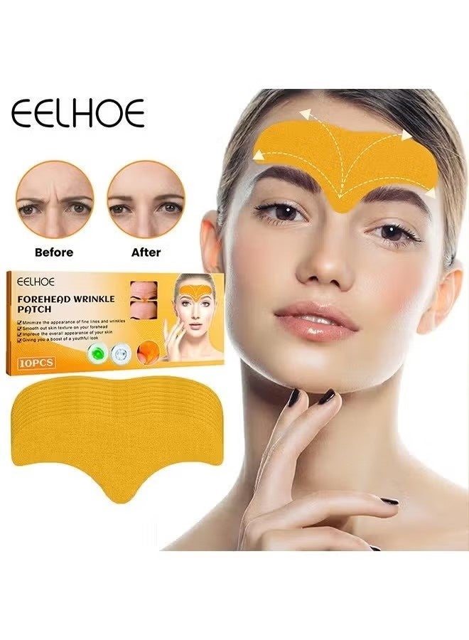 EELHOE 10 PCS Forehead Wrinkle Patch - Fade and Smooth Wrinkles Lift and Tighten Facial Skin Anti Wrinkle Patch - Image 1